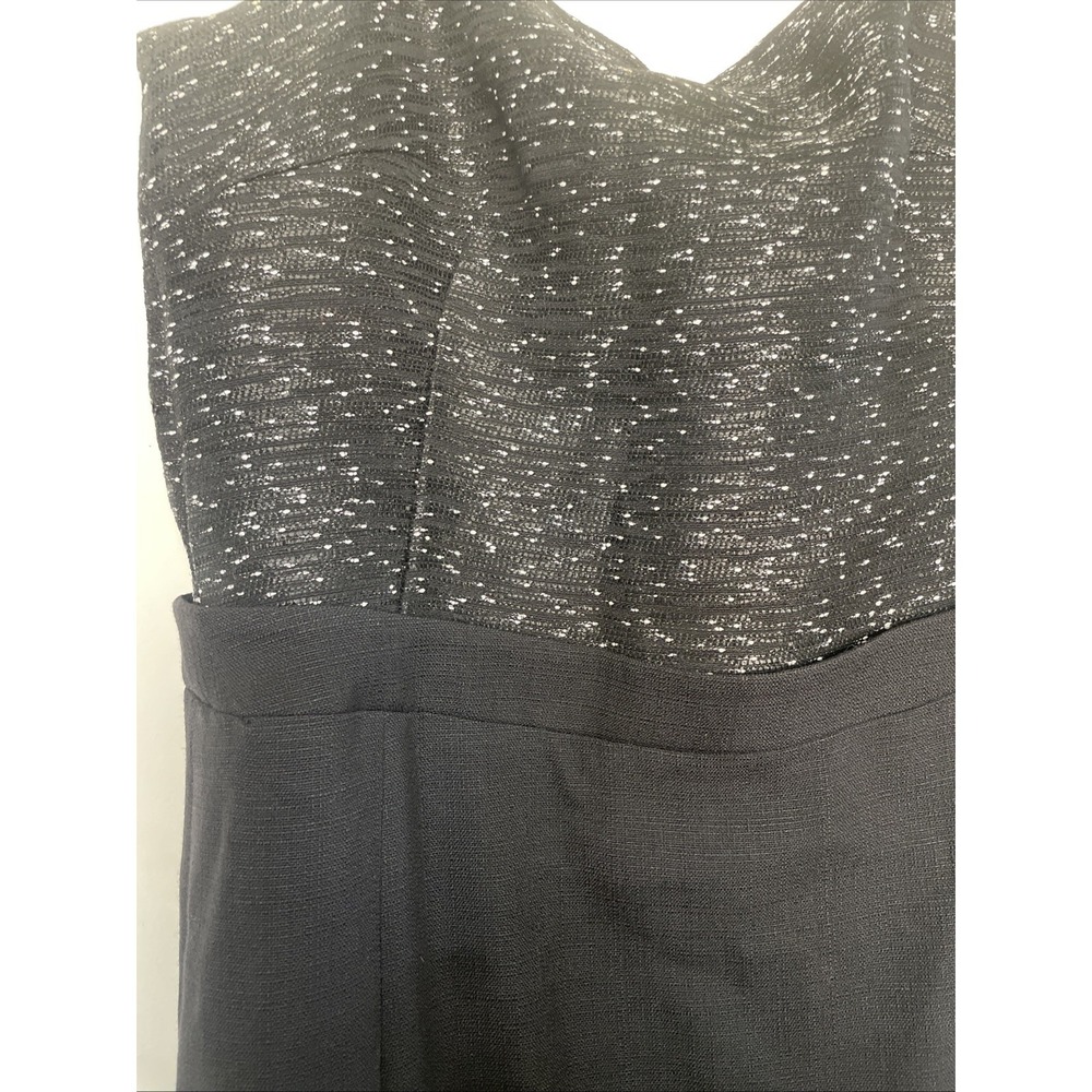 Escada Tweed Dress Midi Black Size 40 - Picture 3 of 8